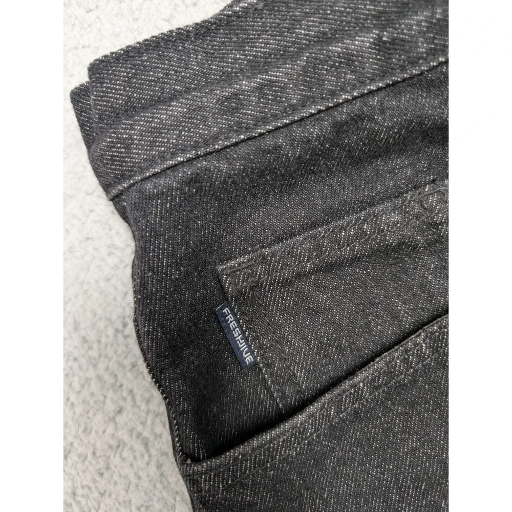 Fresh Jive Jeans Mens Size 32 Black High Rise Baggy Denim Pants Skater USA VTG - Picture 4 of 16